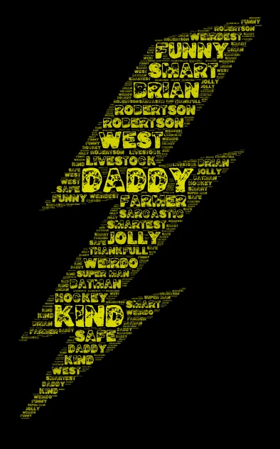 Father's Day Wyatt word cloud art
