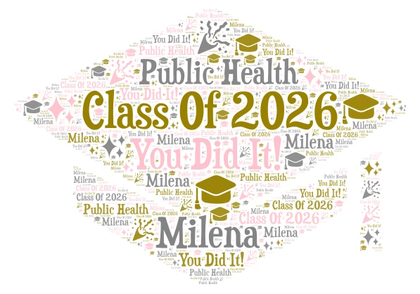 Class of 2026 Graduation word cloud art