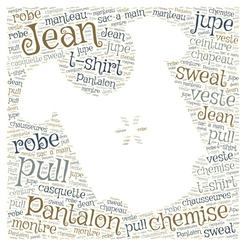 LES VETEMENTS word cloud art