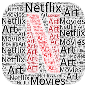 Netflix word cloud art