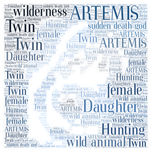 Artemis  word cloud art