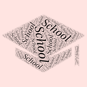 School word cloud art