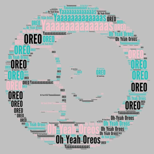 NEW AND INPROVED OREO word cloud art