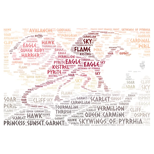 SkyWings of Pyrrhia word cloud art