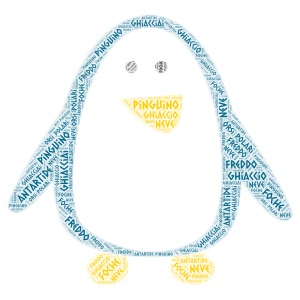 pinguino word cloud art