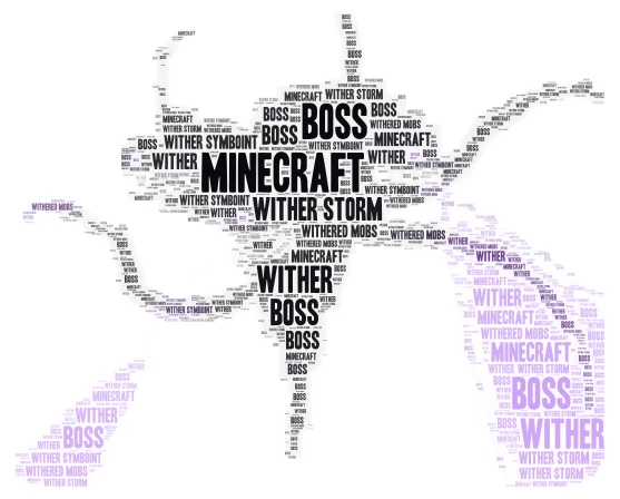Wither storm word cloud art