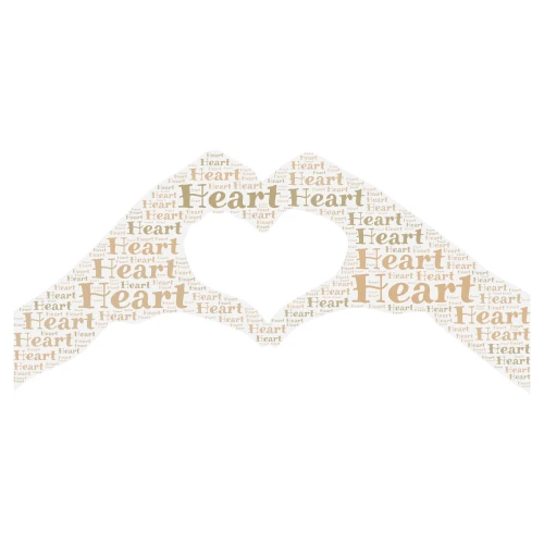 Heart word cloud art