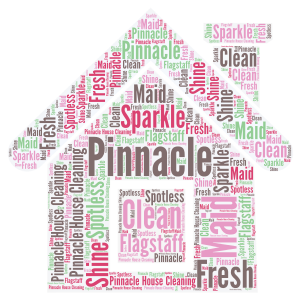 Pinnacle House Cleaning word cloud art