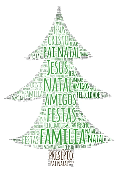 Christmas Tree leandro word cloud art