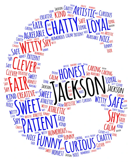 Jackson word cloud art