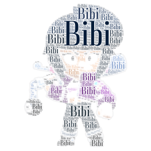 Bibi word cloud art