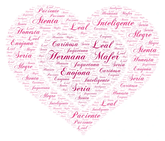 Hermana Mafer word cloud art