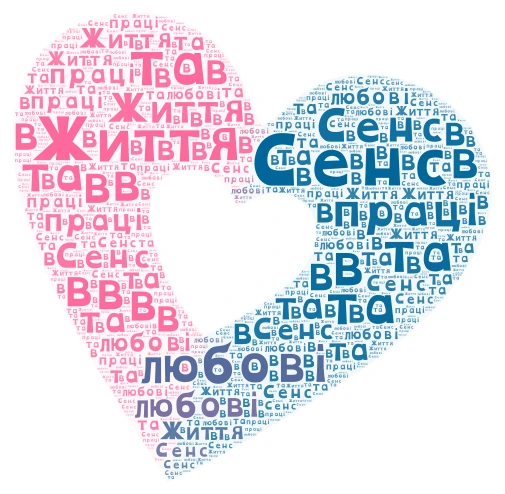 Серце word cloud art