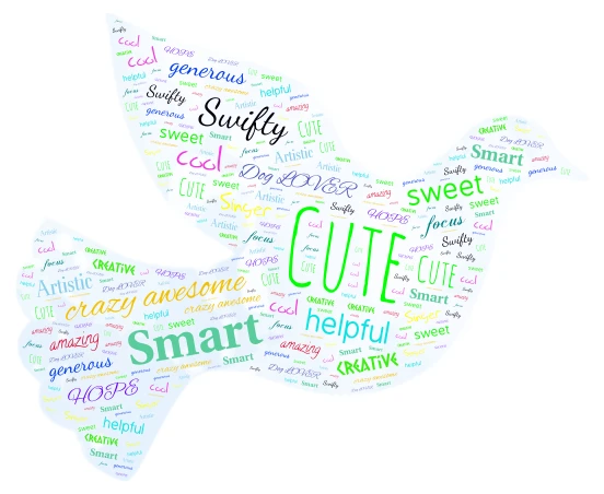 ME! word cloud art