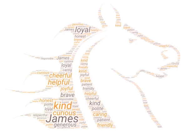 James word cloud art