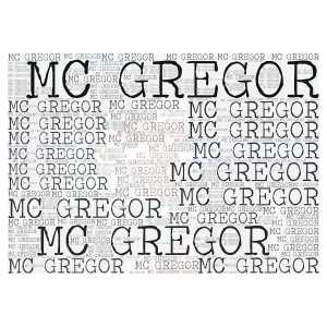 MC GREGOR word cloud art