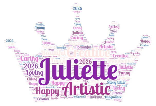 Juliette word cloud art