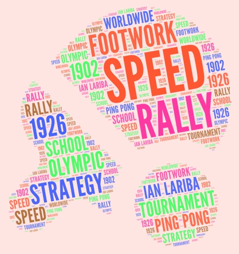 Ping Pong World word cloud art