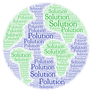 POLUTION or SOLUTION ? word cloud art
