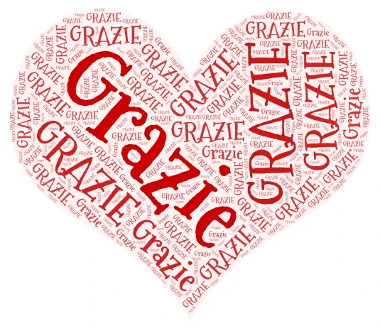 GRAZIE word cloud art