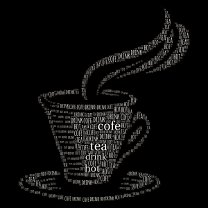 cup of hot drink word cloud art