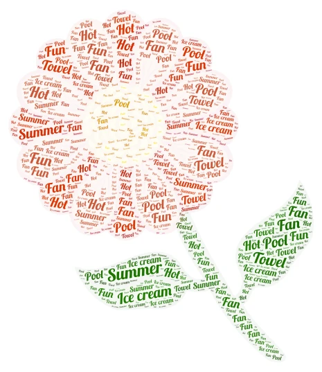 Summer word cloud art