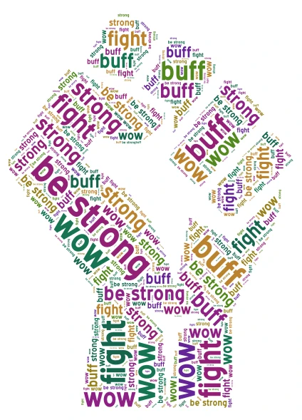 be strong word cloud art