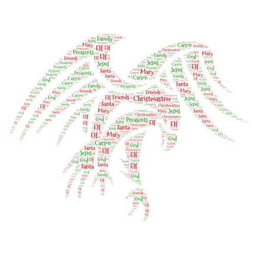 Christmas word cloud art