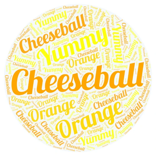 Cheeseball word cloud art