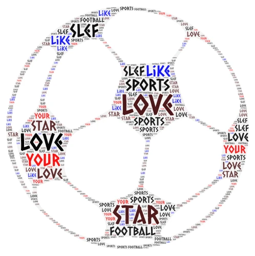 Love football word cloud art