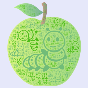 Copy of Sweet sweet apple word cloud art