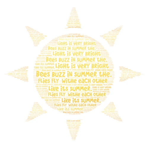 Summer word cloud art