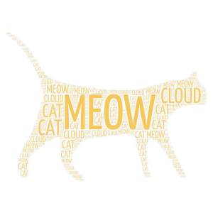 CAT word cloud art
