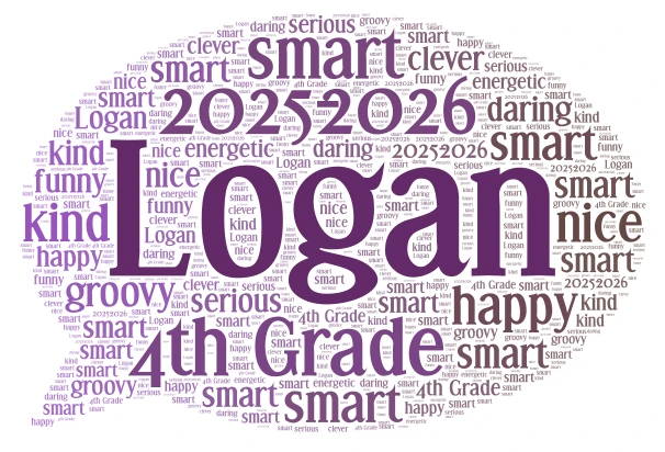 Logan word cloud art