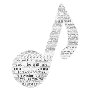 guess the song#1 word cloud art