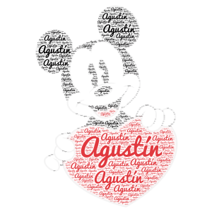 Mickey word cloud art