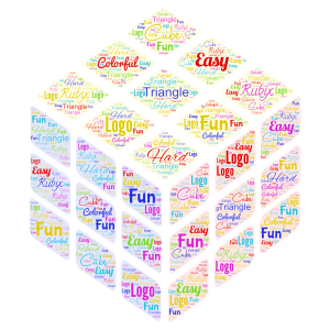Rubix Cube Solved {With Words}  word cloud art