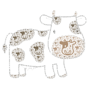 cow made out of cows  word cloud art