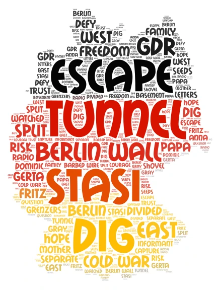 A Night Divided word cloud art