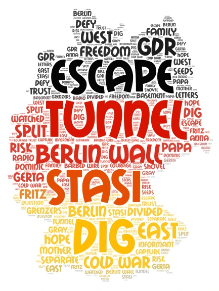 A Night Divided word cloud art