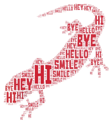 gecko  word cloud art