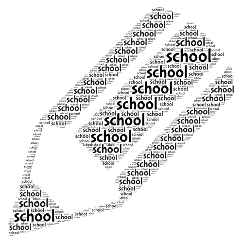 school word cloud art