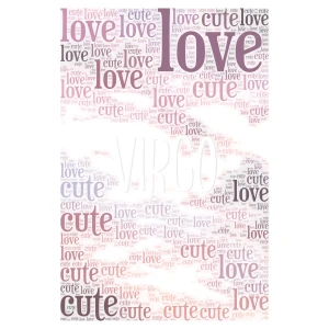 virgo word cloud art