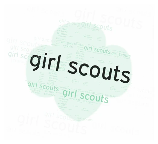  GIRL SCOUTS  LOGO word cloud art