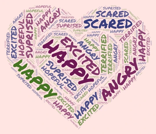 emotıons word cloud art