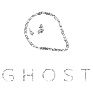 Ghost! word cloud art