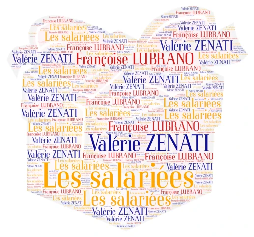 les salariées word cloud art