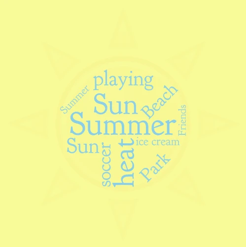 Summer word cloud art