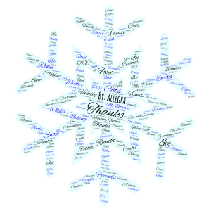 Thanksgiving: What I'm thankful for word cloud art