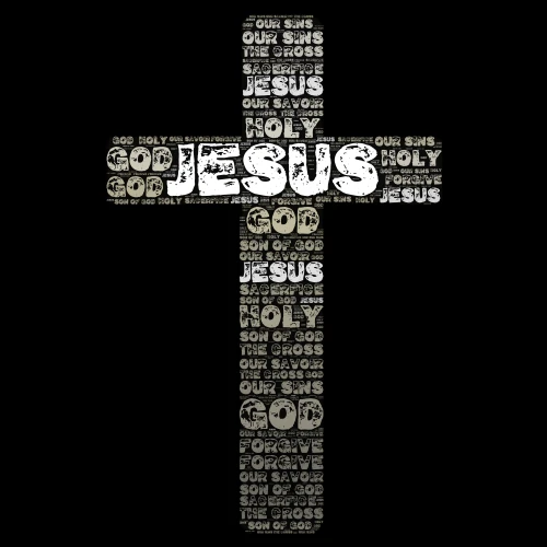 Jesus word cloud art